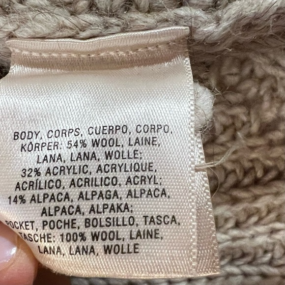 Anthropologie MOTH Westwind Turtleneck Poncho Sweater Wool Alpaca Blend Boho - Picture 13 of 15